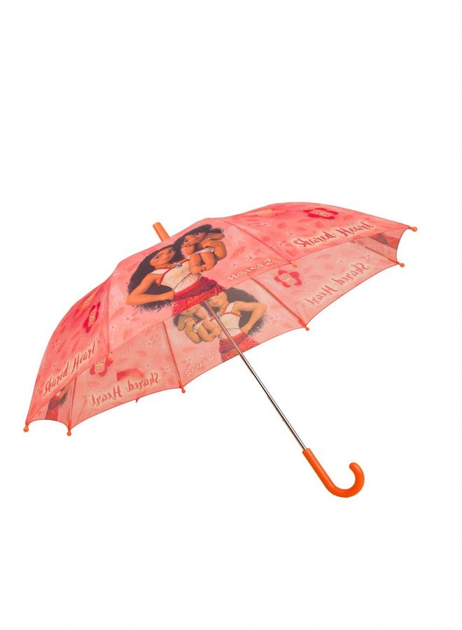 Yellow Bee Disney Printed Moana & Little Sister Umbrella with Shared Heart Design for Girls, Peach, 7-14 Years - Image 3