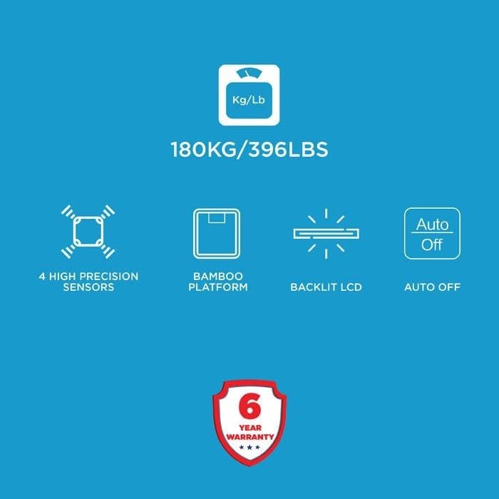 تريستر ميزان الحمام الخشبي من تريستر: TS-415BS-W - Image 4
