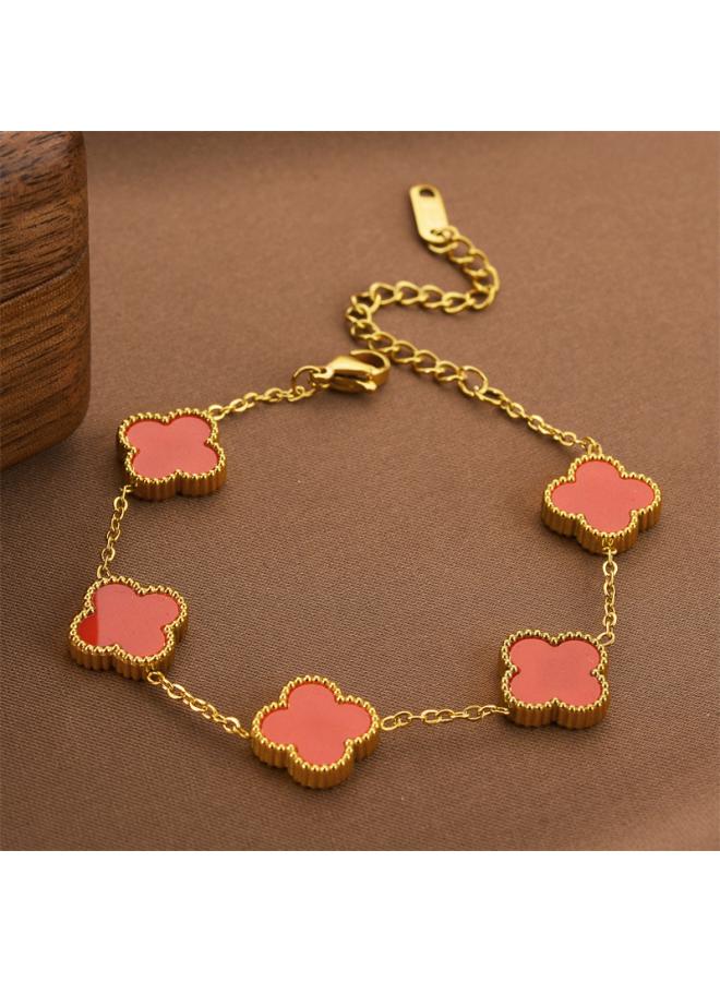 European And American Jewelry All-match Titanium Steel Bracelet Korean Bohemian Elegant Titanium Steel Non-fading Bracelet Female Jewelry
