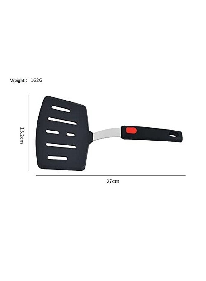 P-Plus International Pancake Spatula Silicone Turner for Nonstick Cookware. Flexible Extra Wide Spatula for Pancake, Egg and Omelette. Large Pancake Flipper. Heat Resistant for Kitchen ((Q) Pack of 1) - Image 2