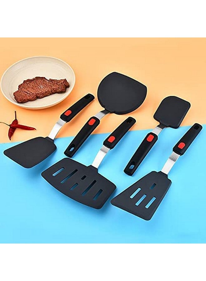 P-Plus International Pancake Spatula Silicone Turner for Nonstick Cookware. Flexible Extra Wide Spatula for Pancake, Egg and Omelette. Large Pancake Flipper. Heat Resistant for Kitchen ((Q) Pack of 1) - Image 4