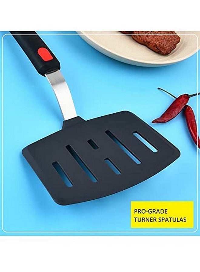 P-Plus International Pancake Spatula Silicone Turner for Nonstick Cookware. Flexible Extra Wide Spatula for Pancake, Egg and Omelette. Large Pancake Flipper. Heat Resistant for Kitchen ((Q) Pack of 1) - Image 3