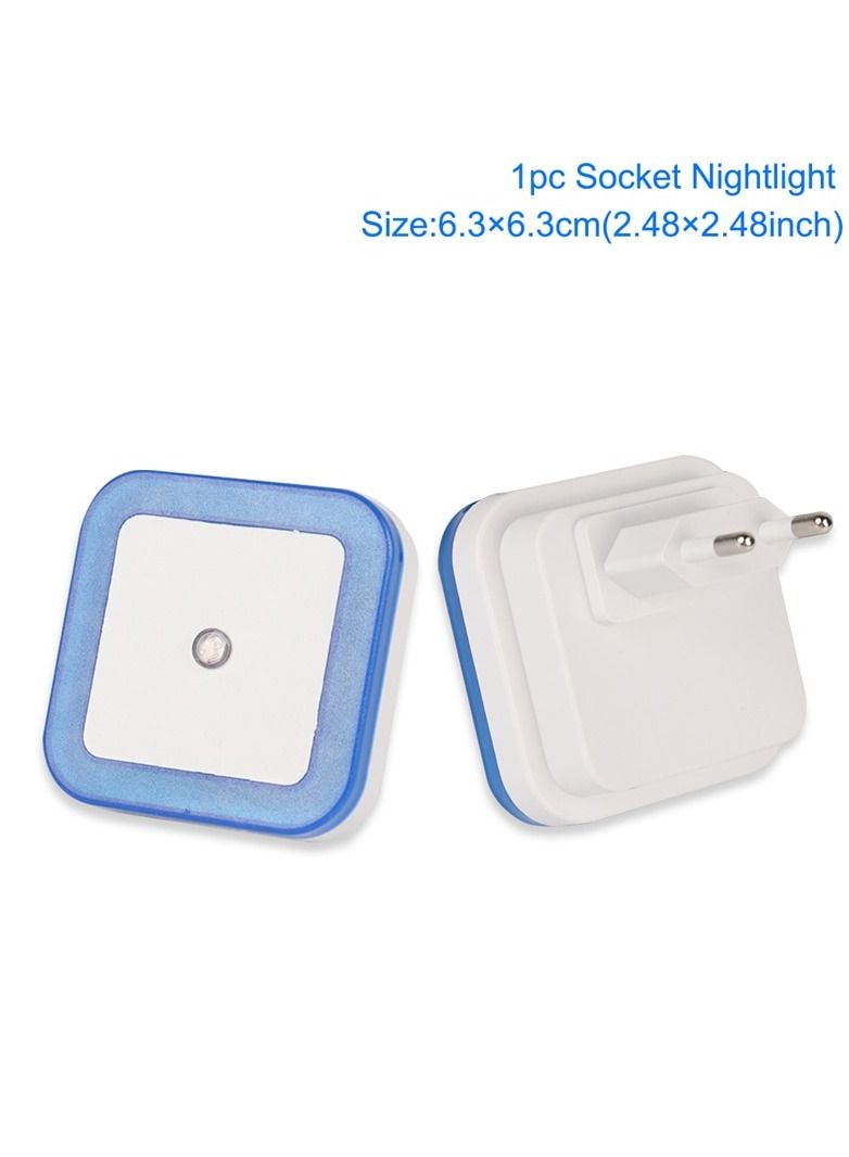 AROAQ Mini Auto Night Lamp LED Light Built-in Light Sensor Control White Bedside Light Wall Lamp EU Plug - Image 1