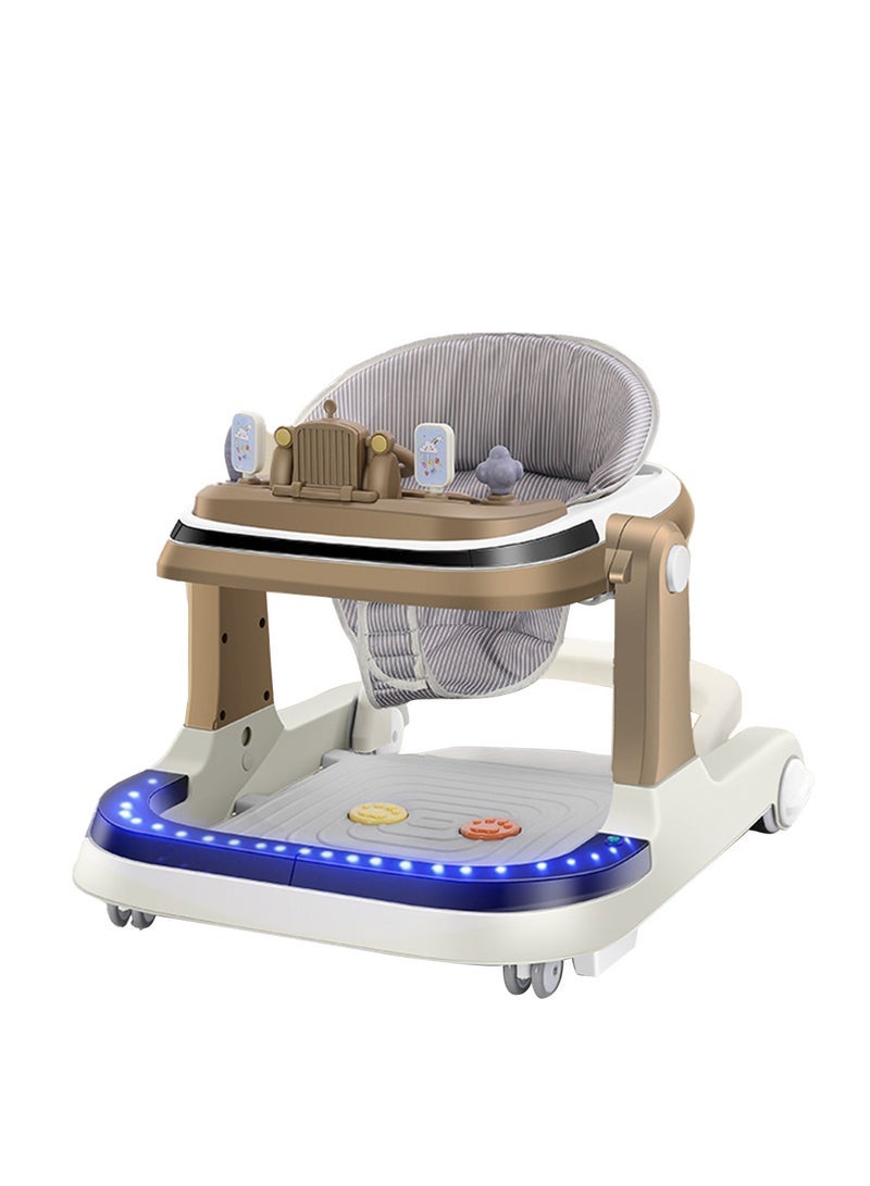 ما بيبي يمكن للطفل ووكر سيارة مضادة للساق مضادة للدوران للأولاد والبنات الجلوس ودفع عربة الأطفال المشاية التعليمية - Image 1