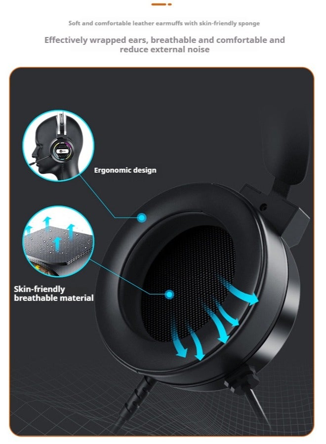 lecoo Lenovo Lecoo Wired Gaming Headset Black - Image 5
