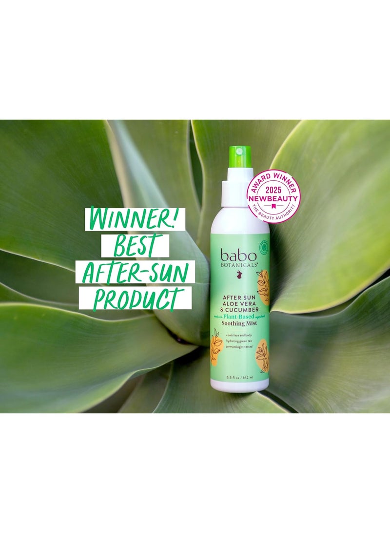 Babo Botanicals Babo Botanicals After Sun Soothing Mist - Aloe Vera & Cucumber - For Face, Body & Sensitive Skin - Non-Aerosol - No-touch application - EWG Verified - Alcohol-Free - Scented with cucumber extract - Image 3
