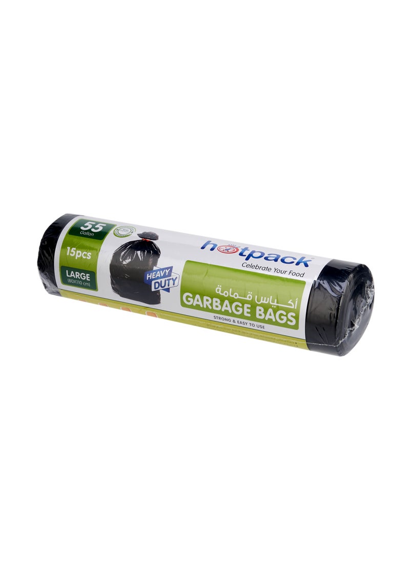 Hotpack - Garbage Bag Roll 15 Pieces - Image 1
