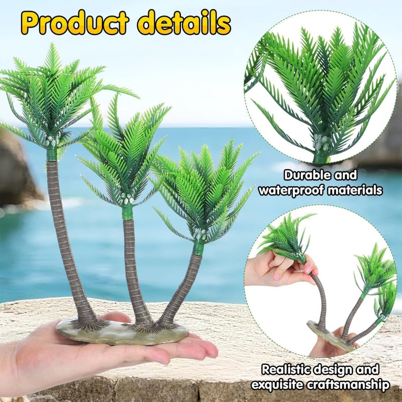 PRETYZOOM Artificial Coconut Tree Ornament Miniature Palm Leaves for DIY Terrariums Home Decor - Image 3