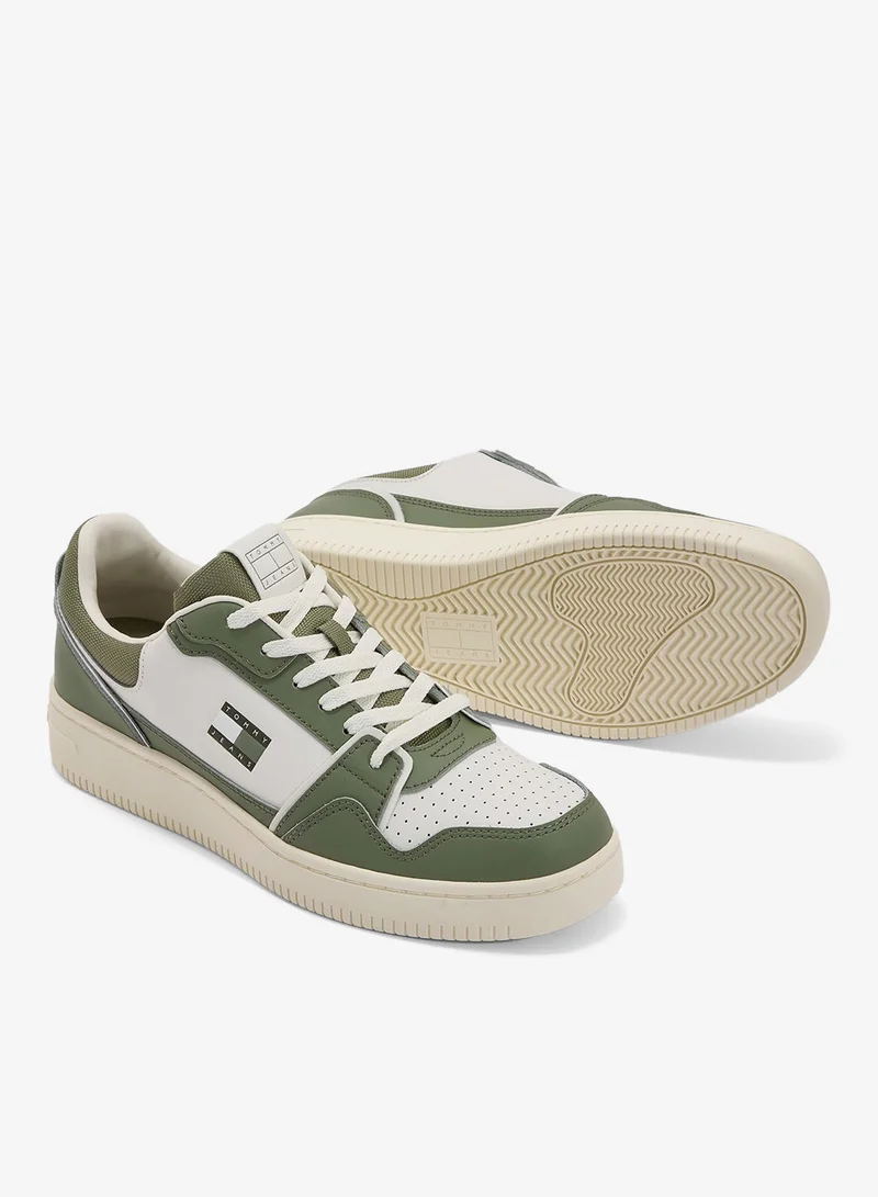 TOMMY JEANS White Casual Low Top Retro Sneakers for Men | Best Price UAE