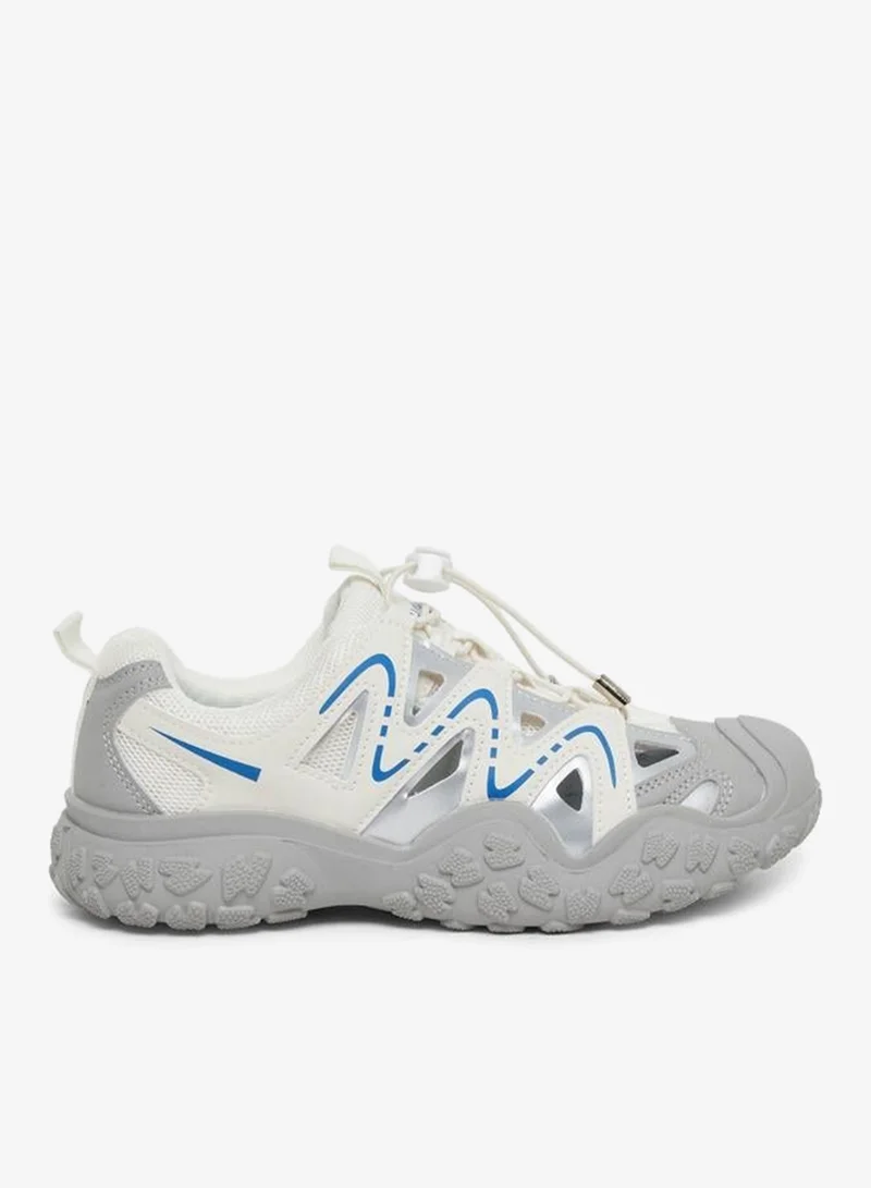 Women Textured Sole Toggle Lace Sneakers