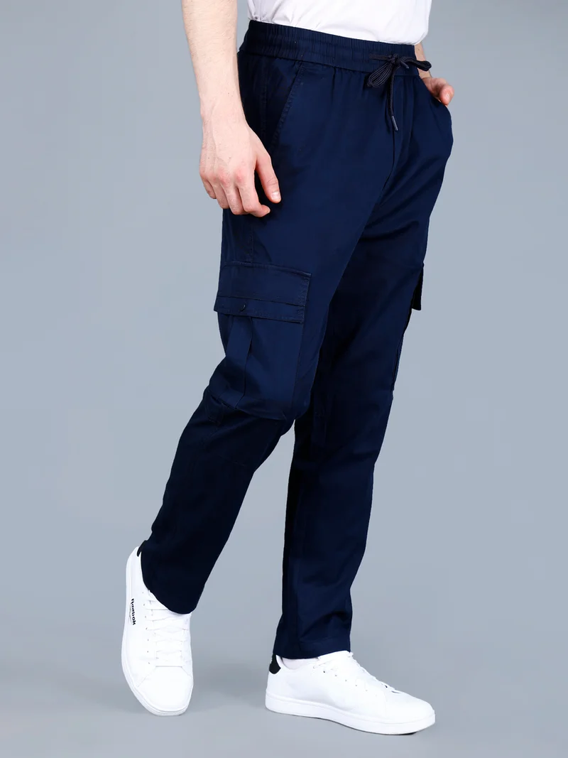 Fort Collins Fort Collins Men Solid Cargo Pants with Drawstring