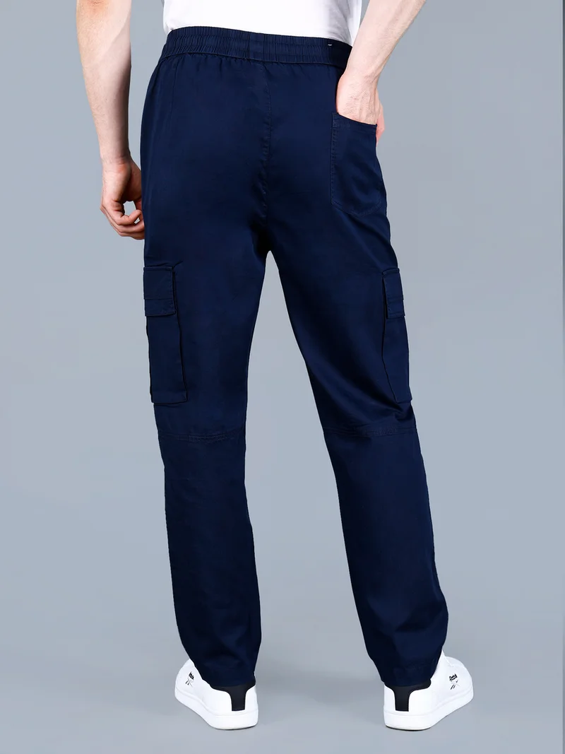Fort Collins Fort Collins Men Solid Cargo Pants with Drawstring