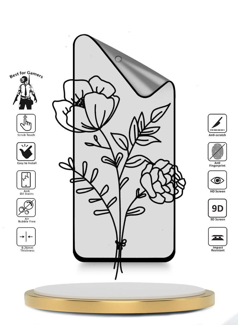 دبليو تيك واقي شاشة مرن كامل بالغراء من Nano Ceramic Premium لـ vivo Y19s Pro 4G 2025 / vivo Y19s 4G 2024 - شفاف/أسود - Image 2