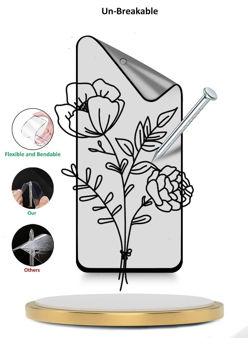 دبليو تيك واقي شاشة مرن كامل بالغراء من Nano Ceramic Premium لـ vivo Y19s Pro 4G 2025 / vivo Y19s 4G 2024 - شفاف/أسود - Image 4