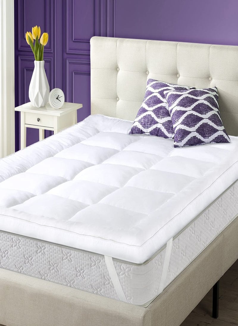 Blueberry Mattress Topper Heavy Filled Box Design Stiched 10cm Thickness 100x200cm  - Image 1