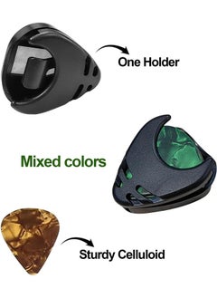 Tersely 30Pcs Guitar Picks with Holder, T Tersely Plectrums For Your Electric Guitar, Acoustic, Bass, Ukulele, 0.5mm 0.75mm 1mm,Mixed Colors (30-Packs)  - Image 3