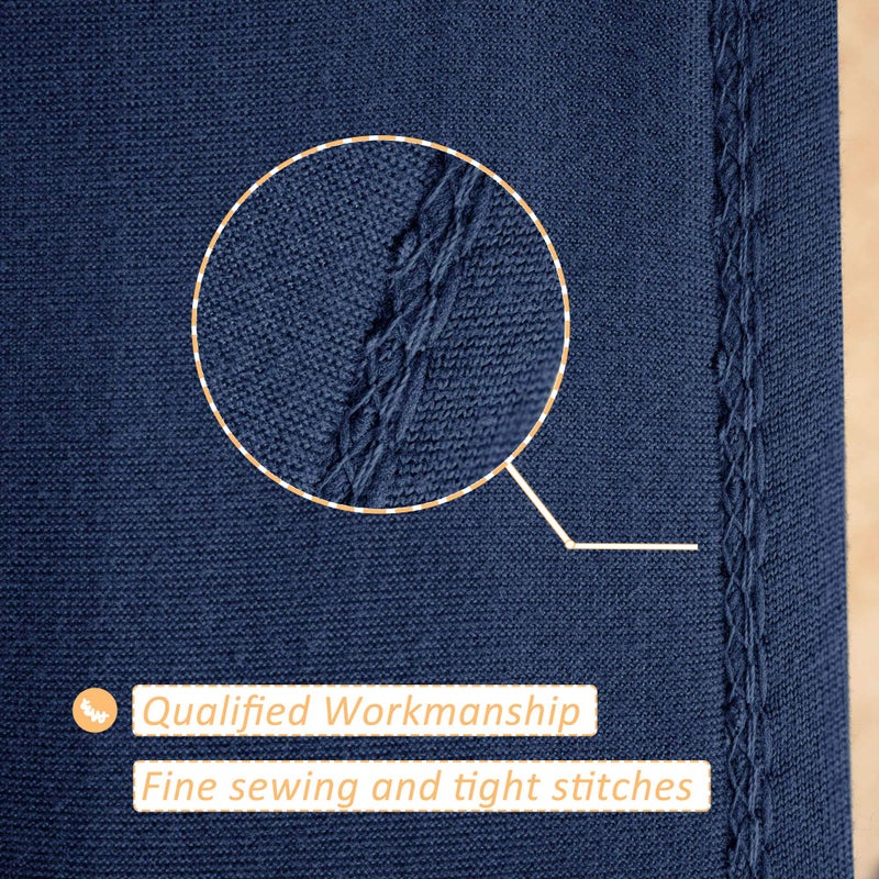 Mrs Awesome Stretch Jersey Box Spring Cover Wrap Around  Bed Skirt Alternative  Ultra Soft & Wrinkle Resistant  King/Cal King  Navy  - Image 5