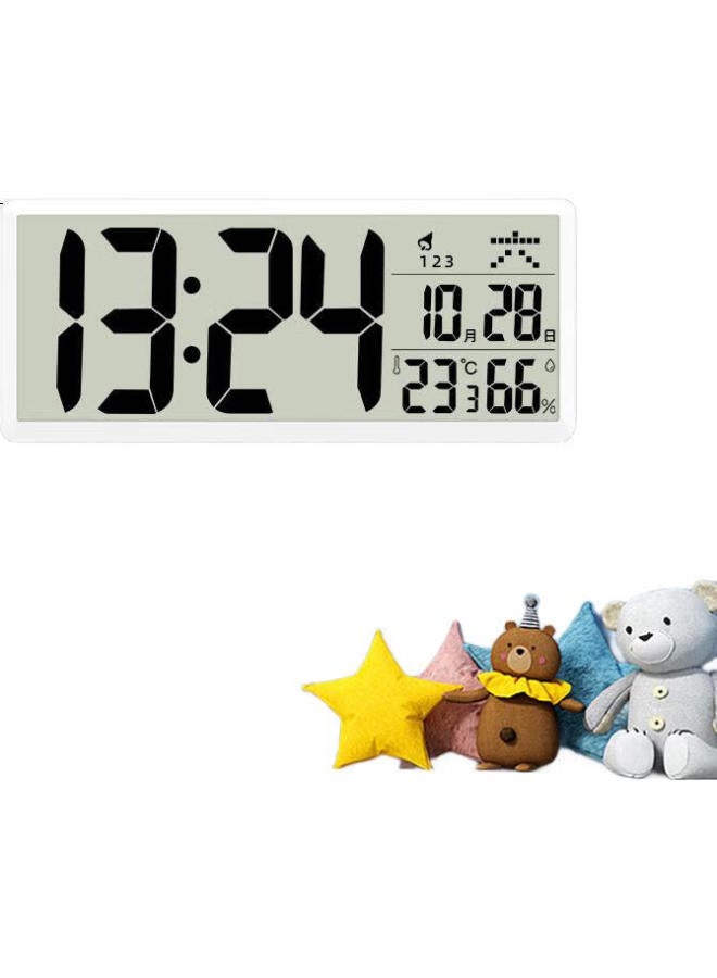 TIMESS Living Room Clock Lcd Large Screen Electronic Perpetual Calendar Clock Alarm Clock 35Cm - Image 1