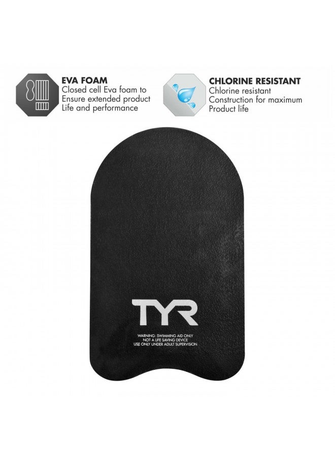 TYR Classic Kickboard for Swim Training, Black, 20 x 11.5 Inches