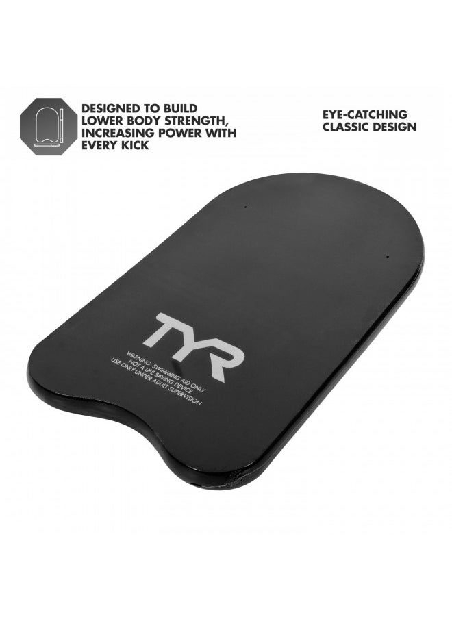 TYR Classic Kickboard for Swim Training, Black, 20 x 11.5 Inches