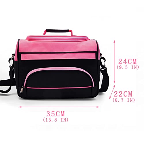 MAXPAND Small Hairdressing Bags for Stylists Hairdresser Bag for Supplies with Shoulder Strap Cosmetics Beauty Hairstylist Bag Makeup Salon Organizer Bag with YKK Zipper (BLACK), 13.8" x 8.7" x 9.5" - Image 2