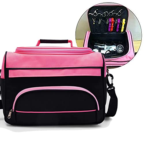 MAXPAND Small Hairdressing Bags for Stylists Hairdresser Bag for Supplies with Shoulder Strap Cosmetics Beauty Hairstylist Bag Makeup Salon Organizer Bag with YKK Zipper (BLACK), 13.8" x 8.7" x 9.5" - Image 4