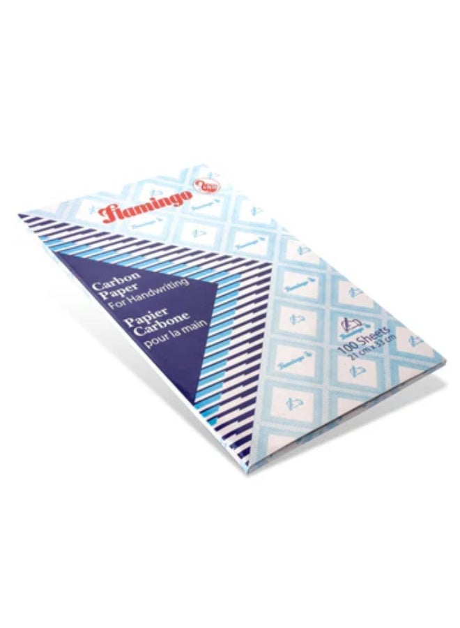 Flamingo A4 Size Carbon Paper 100 Sheet Blue 21cmX33cm - Image 2