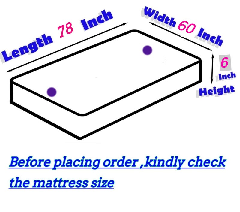 House Fox 5x6 Cotton Mattress Cover Queen Bed (78x60x6 inch) with Zipper| Non-Shrink Heavy Fabric | Strong Zip with Metal Lock | Interlocked Stitching | 360 Degree Fully Covered - Image 3