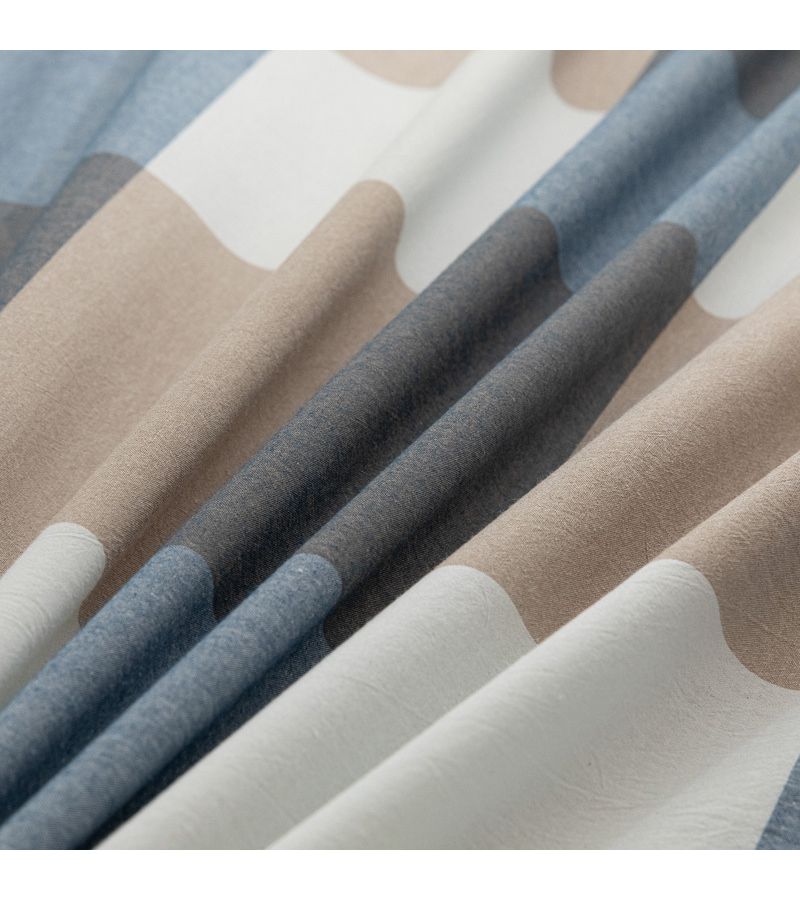 1 Piece Blue Grid Checkered Bed Sheet 62.99 By 90.55 Inches Soft Breathable Skin Friendly Machine Washable All Season Use For Bedroom Guest Room Hotel - Image 5