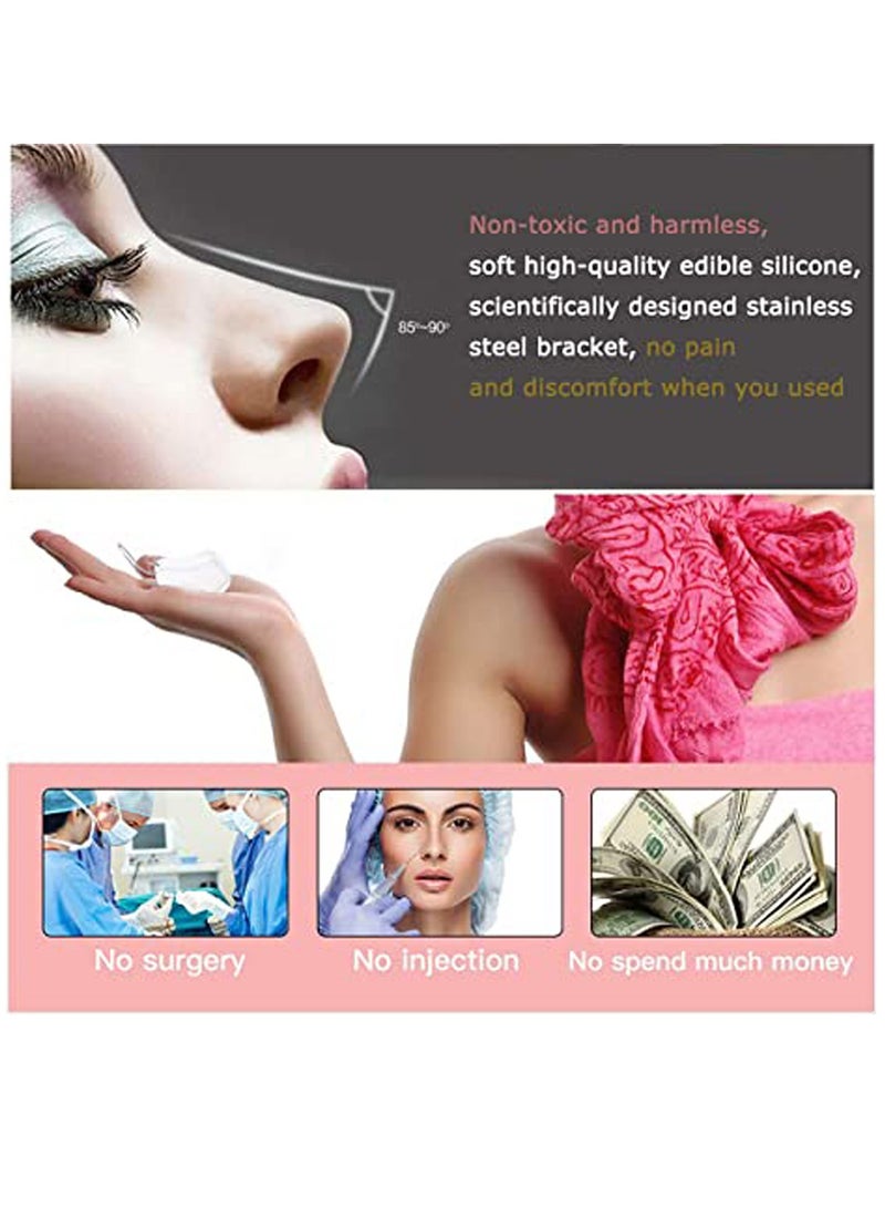 KASTWAVE مشبك رفع الأنف، جهاز رفع جسر الأنف المصنوع من السيليكون الآمن الناعم، جهاز تقويم الأنف، جهاز تنحيف الأنف - Image 4