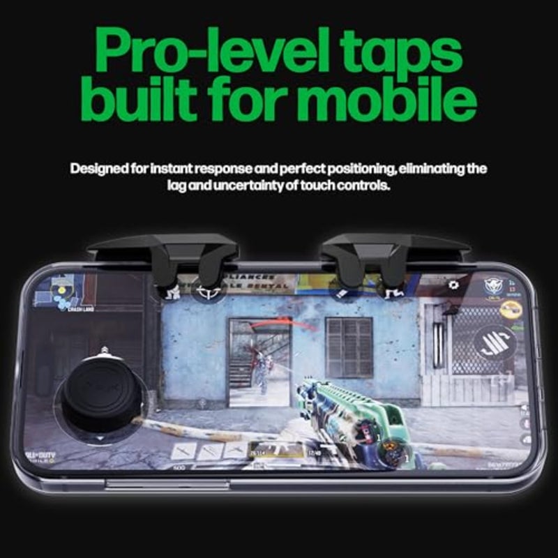 Mobile Gaming Triggers - Clip-On, Zero Delay, Phone Triggers for Gaming - Fortnite, CODM, PUBG Mobile Controller - Game Controller Clip on for Smartphones iPhone and Android Compatible - Image 2