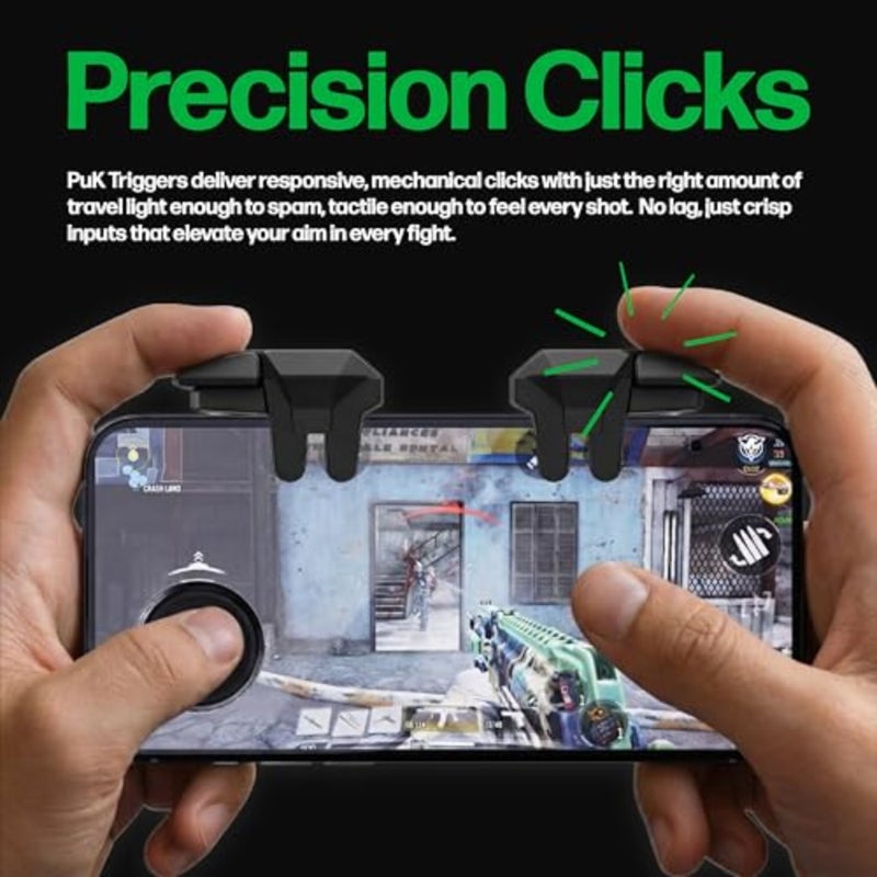 Mobile Gaming Triggers - Clip-On, Zero Delay, Phone Triggers for Gaming - Fortnite, CODM, PUBG Mobile Controller - Game Controller Clip on for Smartphones iPhone and Android Compatible - Image 4
