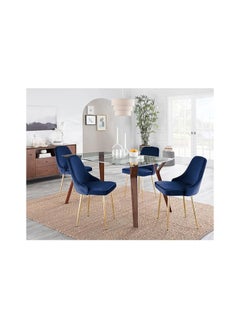 Poppins Home Living Room Chair Dining Room Chairs Velve Fabric Chair For Office Visitor and Hotel Restaurant (Beige)  - Image 2