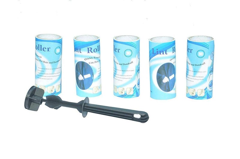 Bulfyss Plastic Sticky Lint Roller Hair Remover Cleaner Set of 5 Rolls 150 Sheets, 30 Sheets Each roll Lint Roller Remover for Clothes, Furniture, Carpet, Dog Fur, Sweater, Dust & Dirt - Image 2