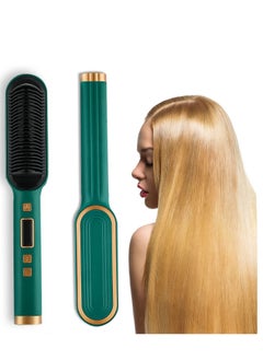 Hair Straighteners for Women Multifunctional Ionic Hair Beard Straightener Brush Fast Heating and Adjustable Temperature Electric Hair Straightening Styler Tools for Home and Travel
