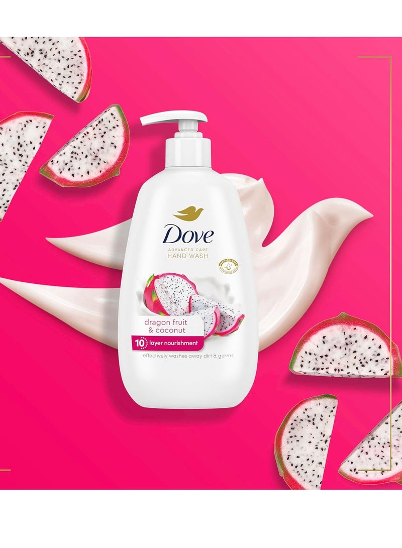 Dove Dove Advanced Care Hand Wash 4 Count for Effectively Washing Away Dirt & Germs, Dragonfruit & Coconut with 10-Layer Nourishment - Image 2