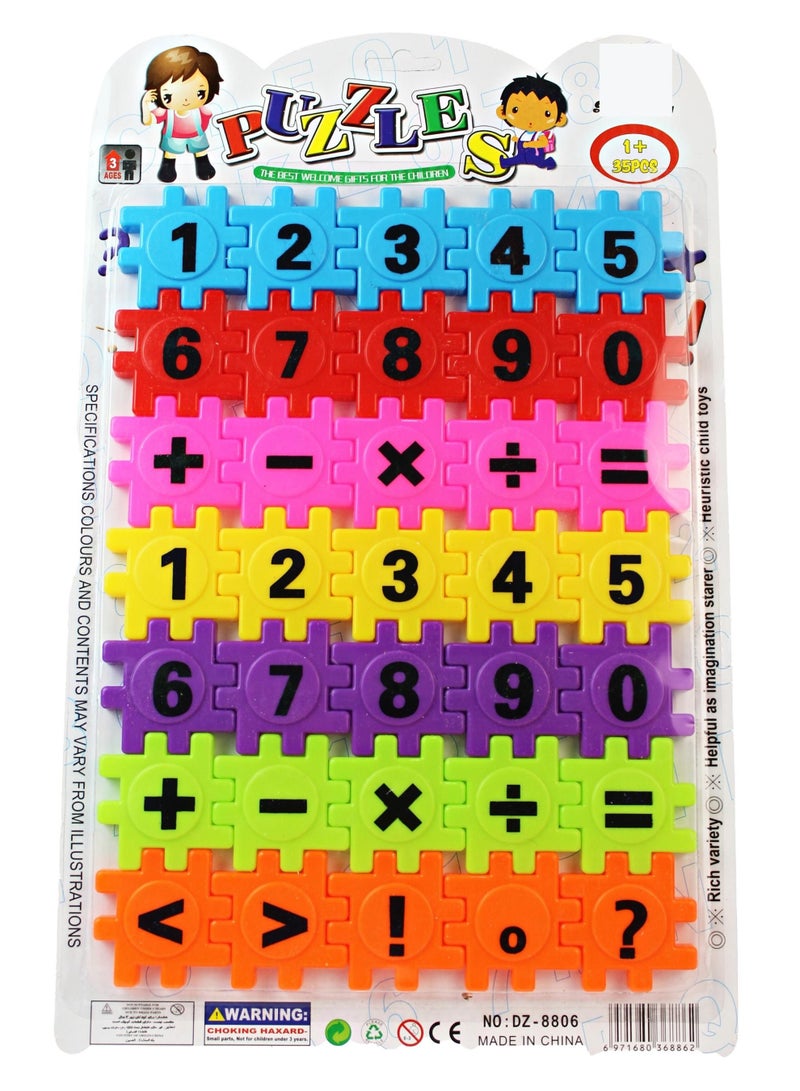 Toy Box English Number  Learning Jigsaw Puzzle Early Development Toy for kids