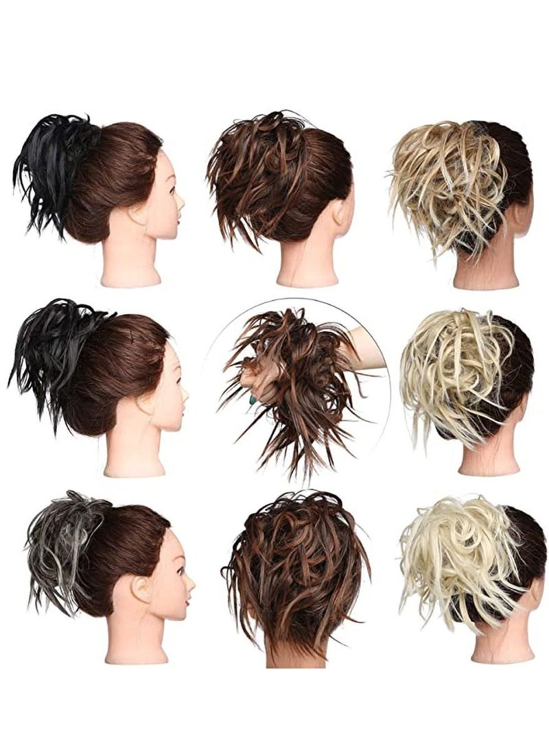 إستيل كعكة كوكتيل فوضوي ، كعكة الشعر ، وصلة إطالة الشعر ، باروكة شعر مرنة ، قطعة شعر ممتلئة ، وصلات شعر ، وصلات شعر صناعية ، سكرانشيز ، قطعة شعر للنساء ، اللون رقم 1 - Image 5