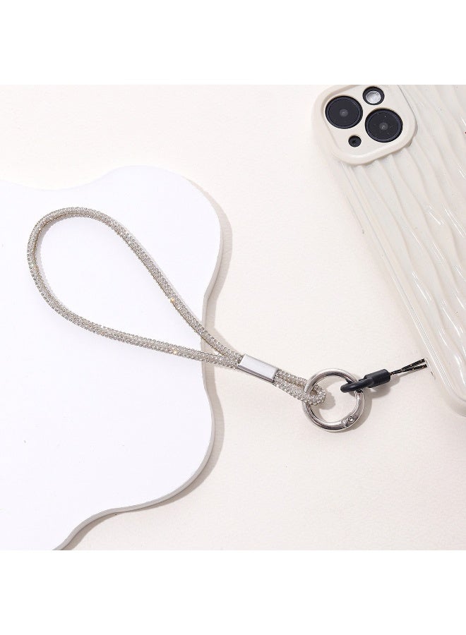 NIBEMINENT Super Cute Beaded Phone Charm – Trendy Phone Chain Wrist Strap, Shining Beads Chain Lanyard for Cell Phone - Image 1