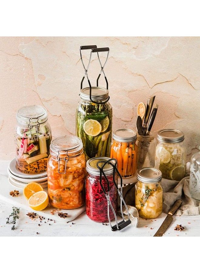 JIANGLAI 2 Pieces Stainless Steel Canning Jar Lifter Tongs And Canning Funnel With Safe And Secure Grip For Widemouth And Regular Jars Easy To Clean And Dishwasher Safe - Image 3