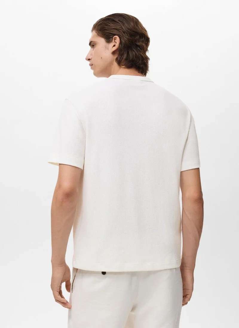 Mango Man Fine-knit T-shirt