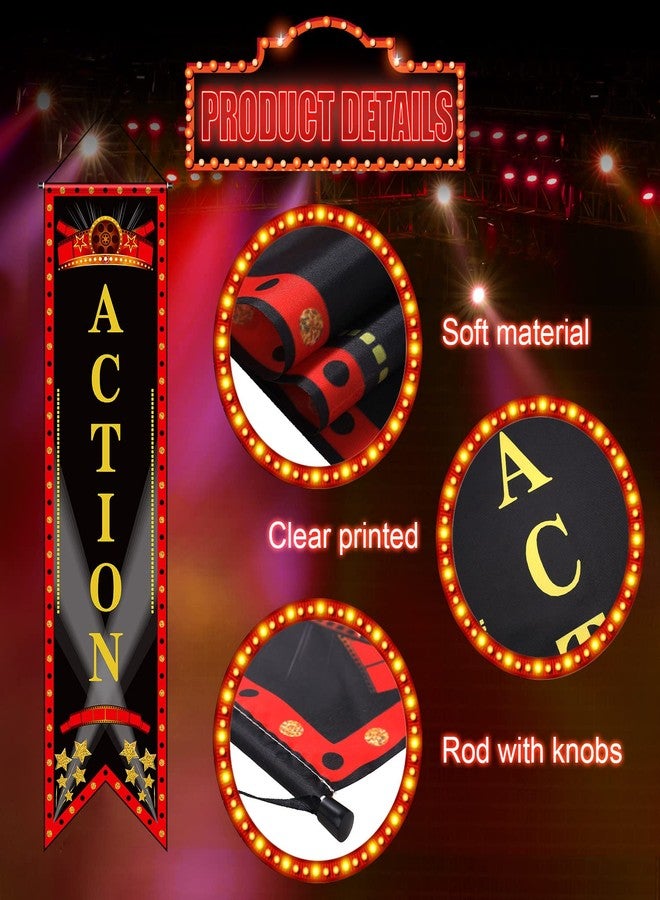 تيجيمي لافتة "ليلة سينمائية" من تيغيمي، لافتة معلقة للشرفة، ديكورات حفلات بطابع سينمائي، مسرح، مرحباً، يعرض الآن، أضواء، كاميرا، حركة، خلفية سينمائية، لوازم حفلات (رقيقة، أحمر وأسود) - Image 3