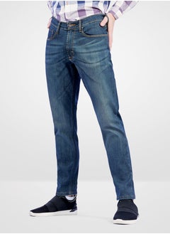 Web Denim Web Denim Dark Tinted Mid Waist Regular Fit Straight Stretchable Casual Jeans Fashionable Relaxed Fit Comfortable Denim Pant For Men  - Image 2