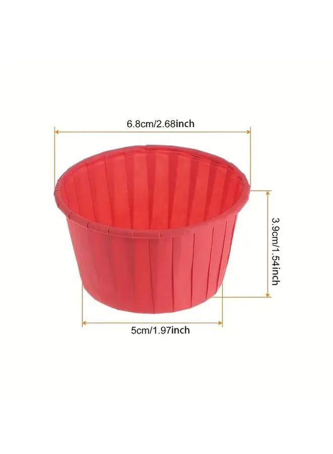 Red Baking Cups Sturdy Grease Resistant For Muffins Cakes Birthday Wedding Party - Image 3