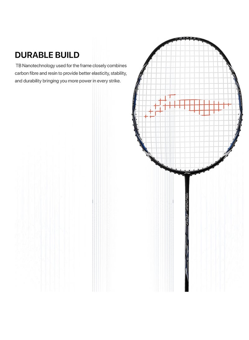 Li-Ning Blaze 100 (78) Unstrung Badminton Racket (Black/Silver/Navy) - Image 2