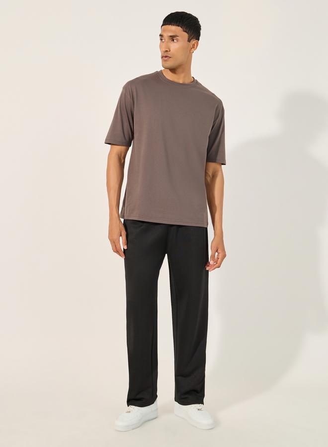 Styli Side Gusset Relaxed Track Pants with Zip Detail  - Image 2