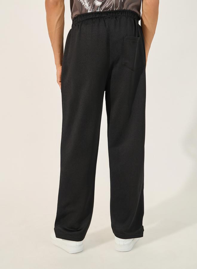 Styli Side Gusset Relaxed Track Pants with Zip Detail  - Image 5