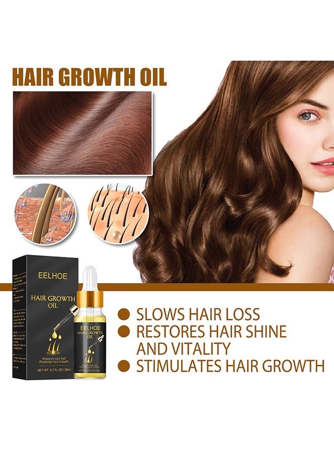 EELHOE Hair Growth Oil - Natural Biotin Hair Growth Oil Serum to Stimulate Hair Regrowth for Thicker Stronger Hair for Men & Women - Image 3