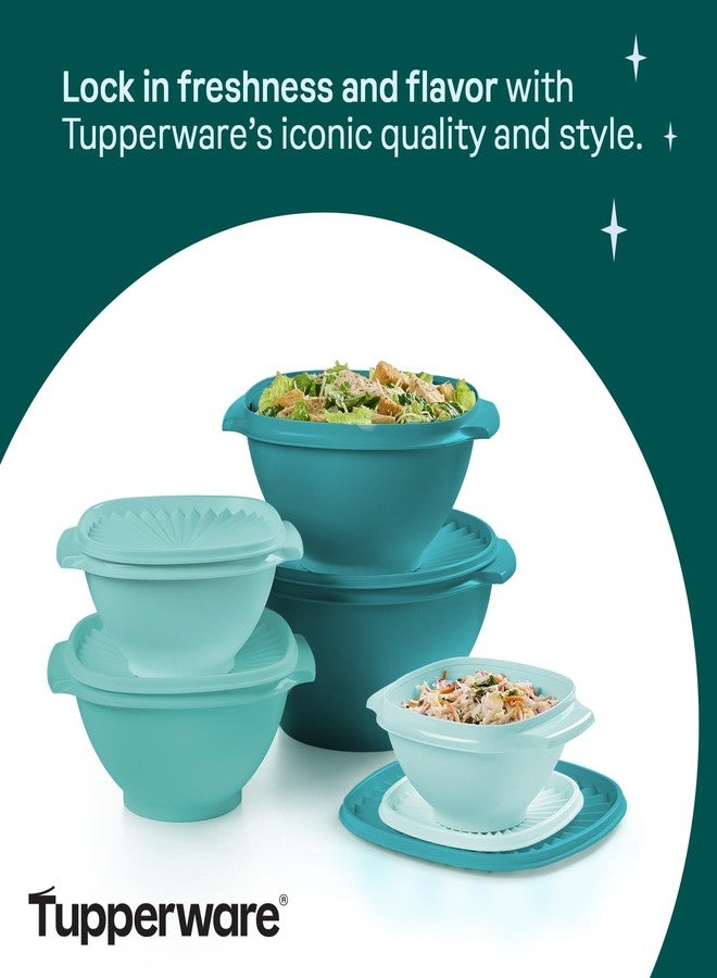 Tupperware Heritage Collection, New 10 Piece Food Storage Container Set in Vintage Green, Dishwasher Safe and BPA Free (5 Bowls, 5 Lids) - Image 5