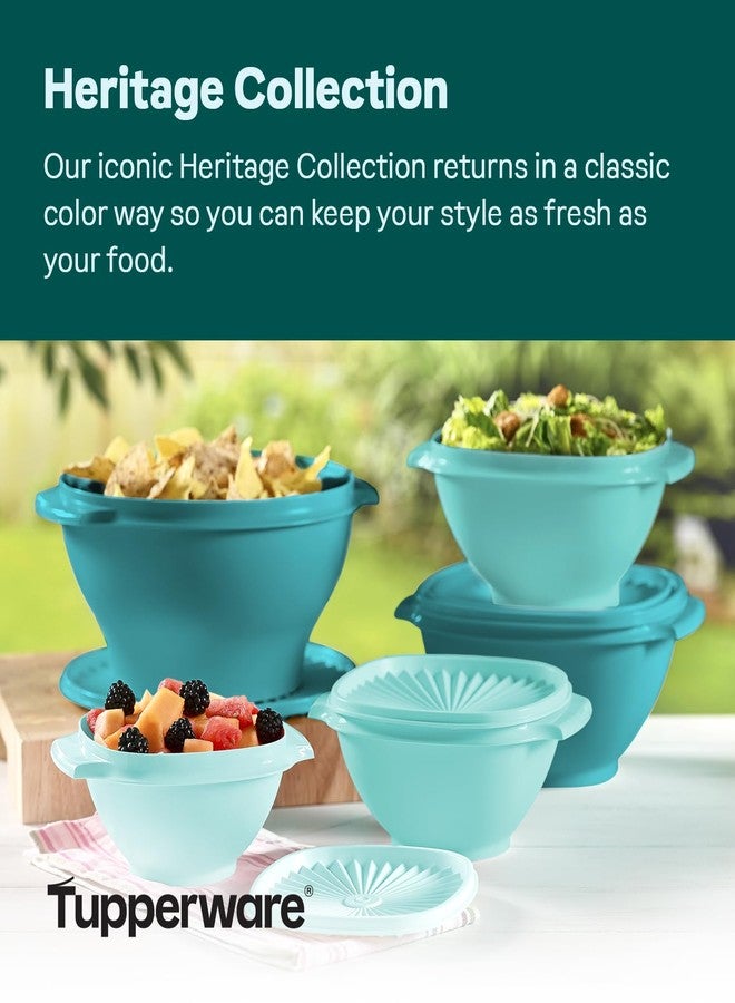 Tupperware Heritage Collection, New 10 Piece Food Storage Container Set in Vintage Green, Dishwasher Safe and BPA Free (5 Bowls, 5 Lids) - Image 2